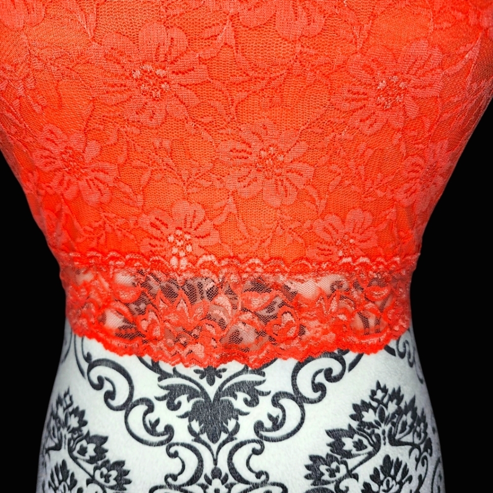 ZENANA OUTFITTERS Peach Lace Bralette - Small - Picture 2 of 5